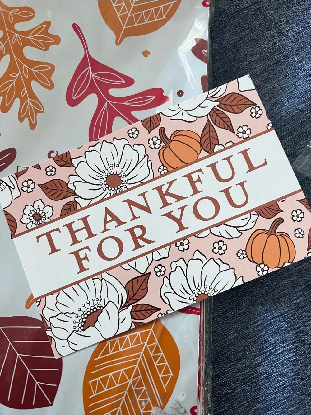 ‘Thankful For You’ Fall Poly Bundle. 6x9 Polys, 4x6 Notecards & 1” Stickers